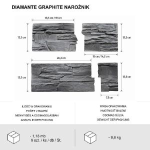 Obrazek Kamień Betonowy Diamante Narożnik 