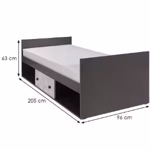 Obrazek Łóżko Tommy 20 grafit/enigma