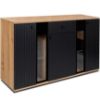 Obrazek Komoda Salsa mdf czarny/dąb artisan