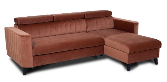 Obrazek Narożnik z funkcją spania Fenix rudy