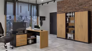 Obrazek Regał Rado 2D antracyt/dąb artisan