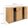 Obrazek Komoda Salsa mdf dąb artisan/dąb artisan