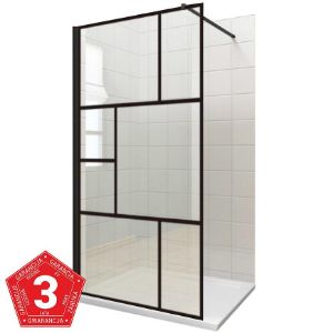 Obrazek Ścianka WALK-IN NOTTE 100X195 czarna