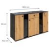 Obrazek Komoda Salsa mdf dąb artisan/matera