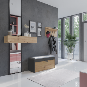 Obrazek Szafka na buty Cella Maxi antracyt/dąb artisan