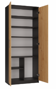 Obrazek Regał Rado 2D antracyt/dąb artisan