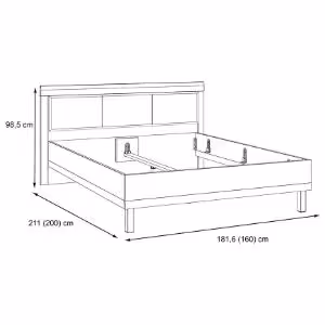 Obrazek Łóżko 182 Nemezy dąb catania/czarny
