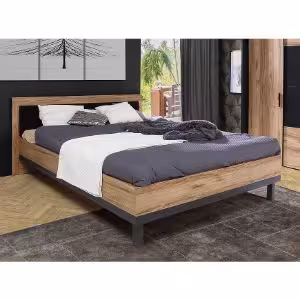 Obrazek Łóżko 182 Nemezy dąb catania/czarny