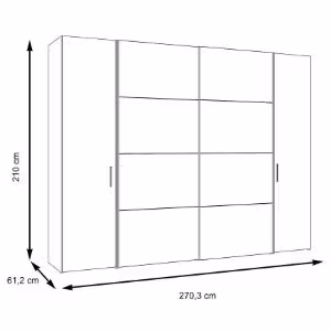 Obrazek Szafa Nemezy dąb catania/czarny