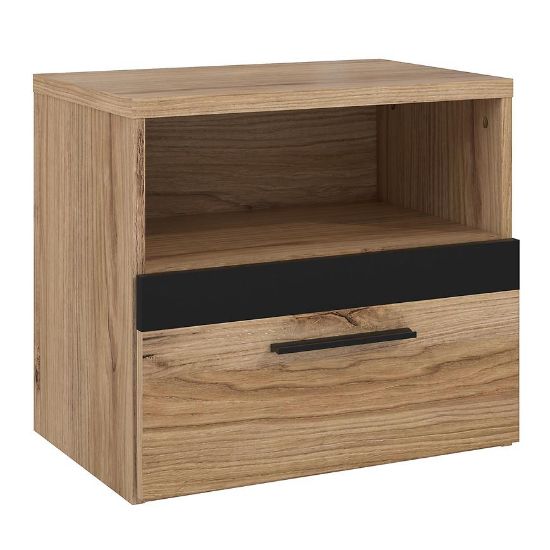 Obrazek Szafka nocna Nemezy dąb catania/czarny