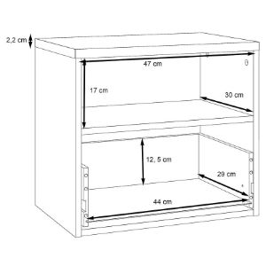 Obrazek Szafka nocna Nemezy dąb catania/czarny