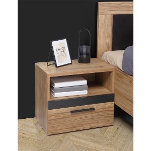 Obrazek Szafka nocna Nemezy dąb catania/czarny