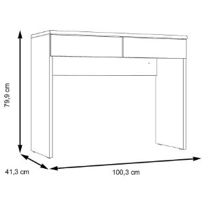 Obrazek Toaletka Nemezy dąb catania/czarny