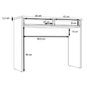 Obrazek Toaletka Nemezy dąb catania/czarny