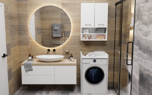 Obrazek Szafka na pralkę Zara biały