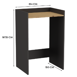 Obrazek Szafka na pralkę Zara antracyt/dąb artisan