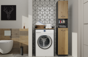 Obrazek Szafka na pralkę Zara antracyt/dąb artisan