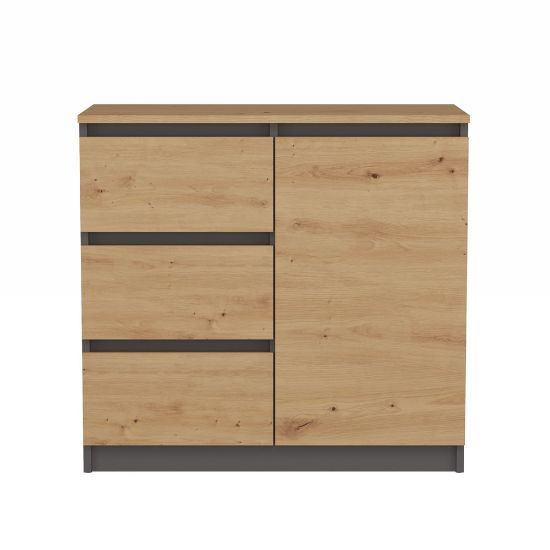 Obrazek Komoda Izydora 1 antracyt/dąb artisan