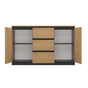 Obrazek Komoda Olympia 120 antracyt/dąb artisan -blat artisan