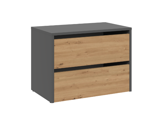 Obrazek Szafka na buty Pelagia antracyt/dąb artisan