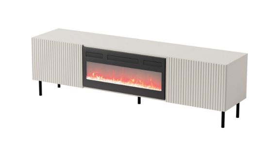 Obrazek  Szafka RTV z kominkiem Aruba 2D A6 kaszmir mat