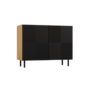 Obrazek Komoda Jula 2K czarny/dąb artisan