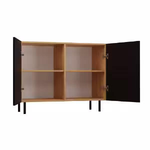 Obrazek Komoda Jula 2K czarny/dąb artisan