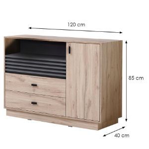 Obrazek Komoda Allmo AL7 dąb estana jasny/antracyt