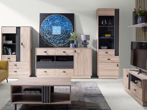 Obrazek Komoda Allmo AL8 dąb estana jasny/antracyt