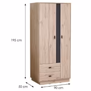 Obrazek Szafa Allmo AL2 dąb estana jasny/antracyt