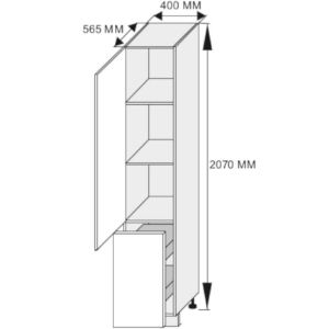 Obrazek Szafka kuchenna Malmo Permbroke 2D14K/40 korpus lava+KARGO