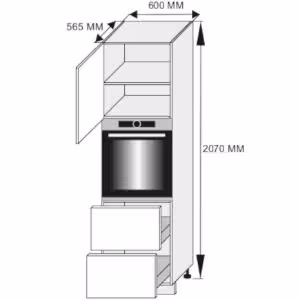Obrazek Szafka kuchenna Malmo Permbroke D14/RU/2M 356 korpus lava