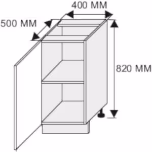 Obrazek Szafka kuchenna Malmo Permbroke D1D/40 korpus lava