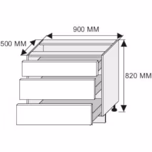 Obrazek Szafka kuchenna Malmo Permbroke D3M/90 korpus lava
