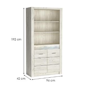 Obrazek Regał Indianapolis I5 kraft biały