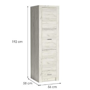 Obrazek Szafa Indianapolis I2 1D kraft biały