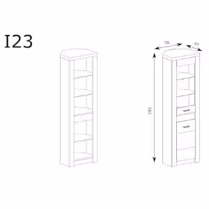 Obrazek Witryna narożna Indianapolis I23 kraft biały