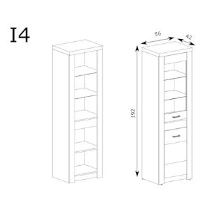 Obrazek Witryna Indianapolis 2D I4 kraft biały
