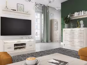 Obrazek Lustro Indianapolis I12 kraft biały