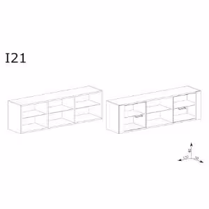 Obrazek Półka Indianapolis I21 kraft biały