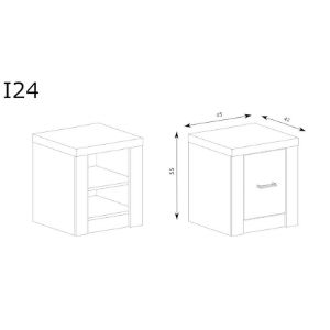 Obrazek Szafka nocna Indianapolis I24 kraft biały