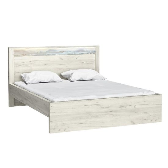 Obrazek Łóżko 160 + stelaż Indianapolis I19 kraft biały