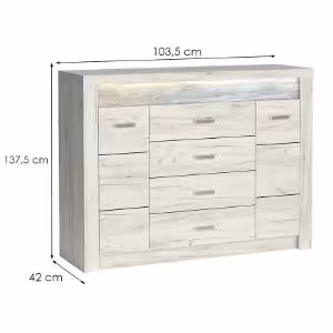 Obrazek Komoda Indianapolis I7 2D4S kraft biały