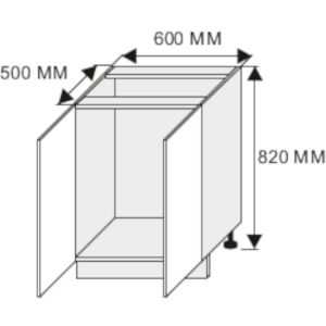 Obrazek Szafka kuchenna Emporium D11/60 light grey stone/biały