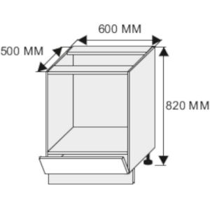 Obrazek Szafka kuchenna Emporium D11k/60 light grey stone/biały