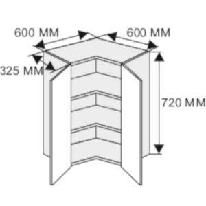 Obrazek Szafka kuchenna Malmo Ares black W12/60 korpus lava