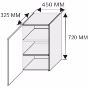 Obrazek Szafka kuchenna Malmo Ares black W2/45 korpus lava