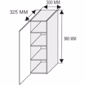 Obrazek Szafka kuchenna Malmo Ares black W4/30 korpus lava