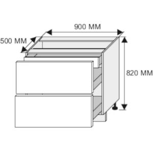 Obrazek Szafka kuchenna Essen grey D2E/90/1E 
