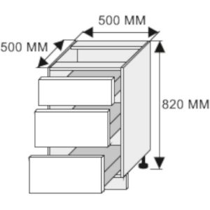 Obrazek  Szafka kuchenna Essen grey D3E/50 